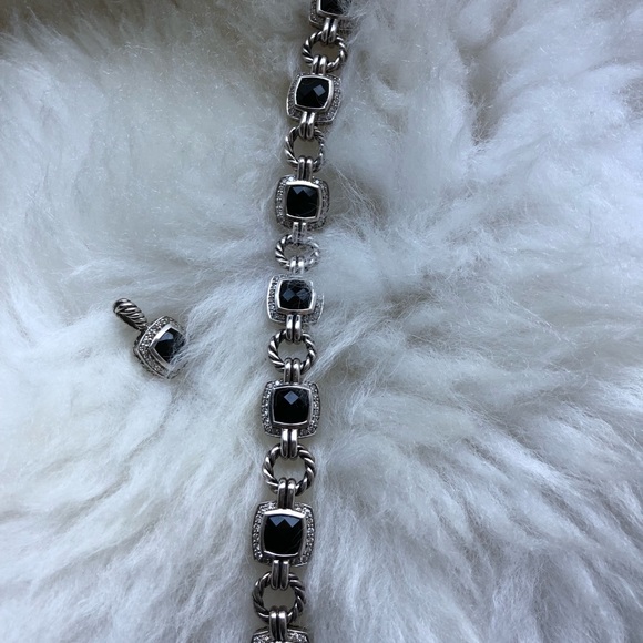 David Yurman black onyx/diamond bracelet - Picture 4 of 4